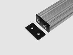 Алюминиевая торцевая заглушка 20х40 (черная), B511
