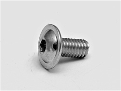 Винт с полукругл. гол., с буртом и вн. шестигр. М4 х 8 ISO 7380-2, L45