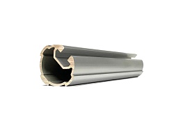 Профиль трубный Φ43 с пазом 10мм (Ан. серебро)