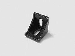 Угловой алюминиевый соединитель 40х40 (черный), паз 10, A993