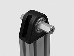 Пластиковый шарнирный 40х40 с осью, тип B, B167